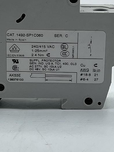 Used AB ALLEN BRADLEY 1492-SP1C060