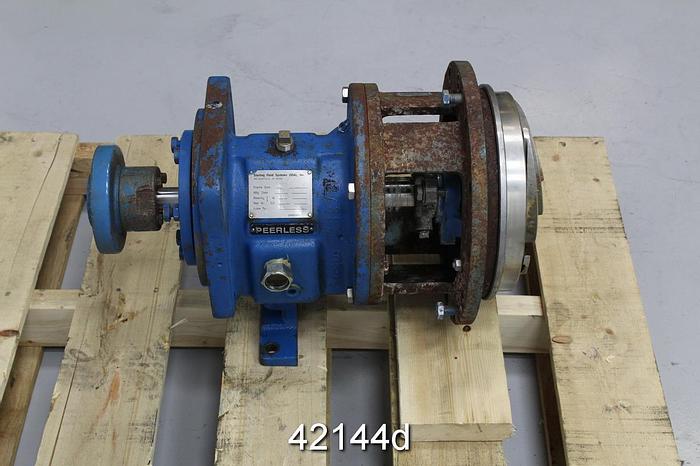 Used Peerless 3196 Mtp Power End, 5-Vane 10" Stainless Steel Impeller #42144