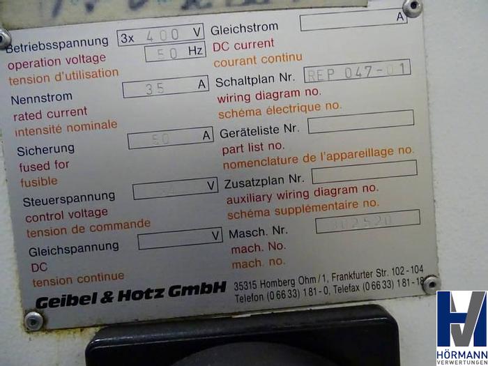 Gebraucht 2003 Geibel & Hotz GmbH RS 600