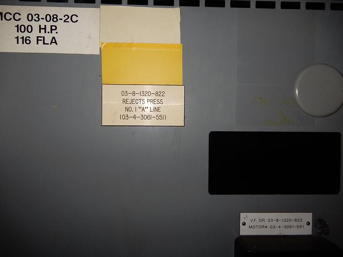 Used ALLEN BRADLEY DRIVES 100 HP MODEL 1336