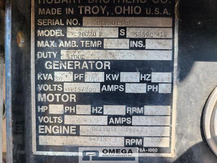 Used 1986 Stewart Stevenson Ground Power Unit