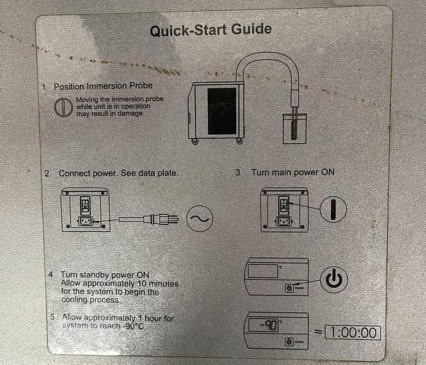 Used PolyScience P80NMA101B Bent Probe Immersion Cooler -90C° 120V/60HZ