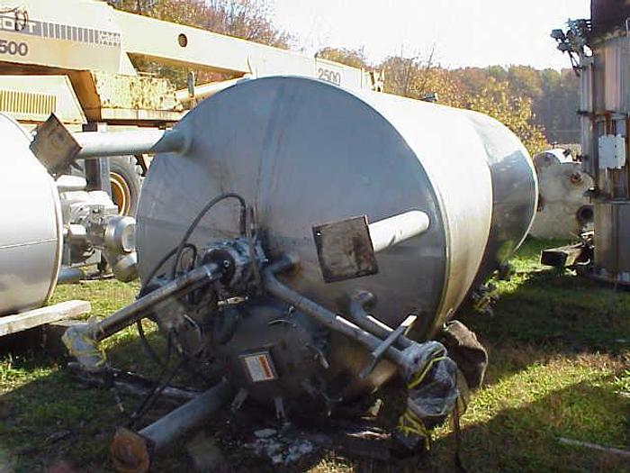 Used 2,000 GALLON MUELLER VACUUM VESSEL - S/S - JACKETED 