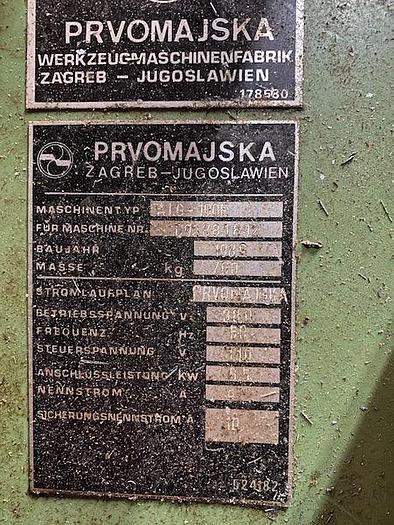 Brugt BRUGT VÆRKTØJSFRÆSER, FABRIKAT PRVOMAJSKA, MODEL ALG 100E - ÅRGANG 1989