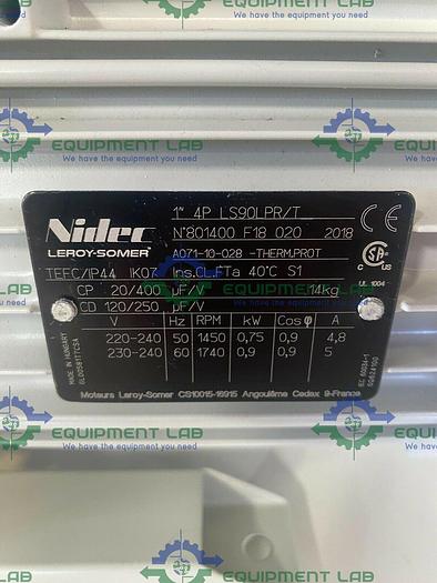 Used Edwards E2M30 Rotary Vacuum Pump 23 CFM w/ EMF20 Oil Mist Filer & 1.2 HP Motor