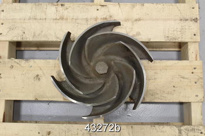 Used Goulds 3196 6x8x13 13" Diameter CF8M 6-Vane Impeller #43272
