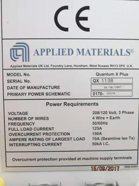Used 2007 AMAT Quantum X Plus
