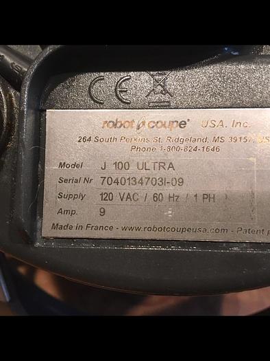 Used ROBOT COUPE J100 ULTRA AUTOMATIC CENTRIFUGAL COMMERCIAL H.D. JUICER EXTRACTOR