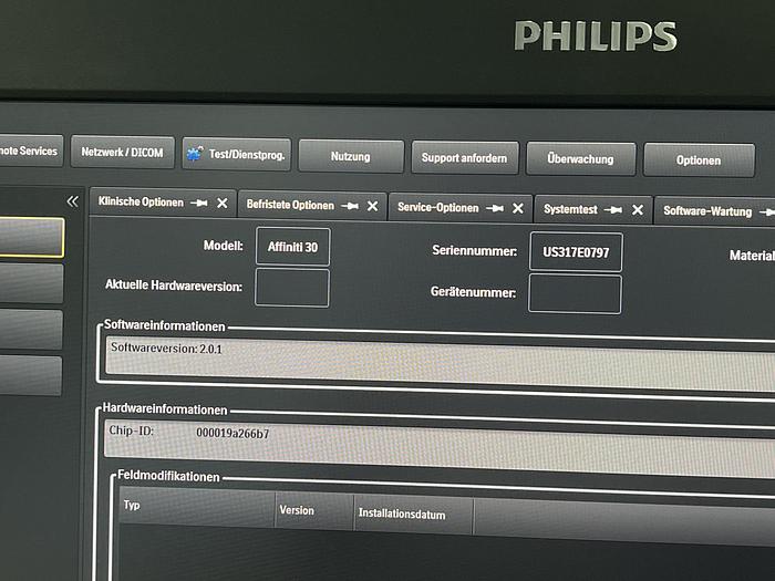 Gebraucht Philips Affiniti 30 Ultraschallgerät mit 3 Ultraschallsonden