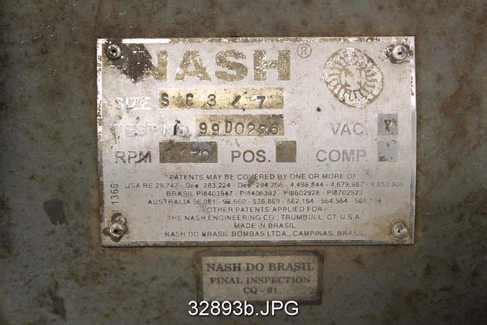 Used Nash SC3/7 Vacuum Pump #32893