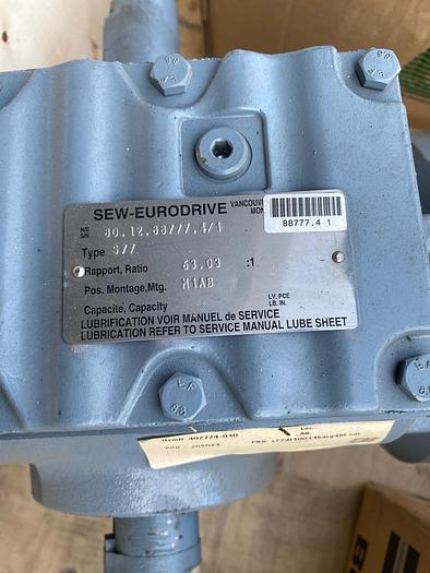 Sew Eurodrive  5 HP Motor 1680 RPM