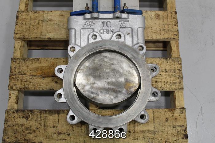 Used True Line 10" Hand Operated Knife Gate Valve #42886