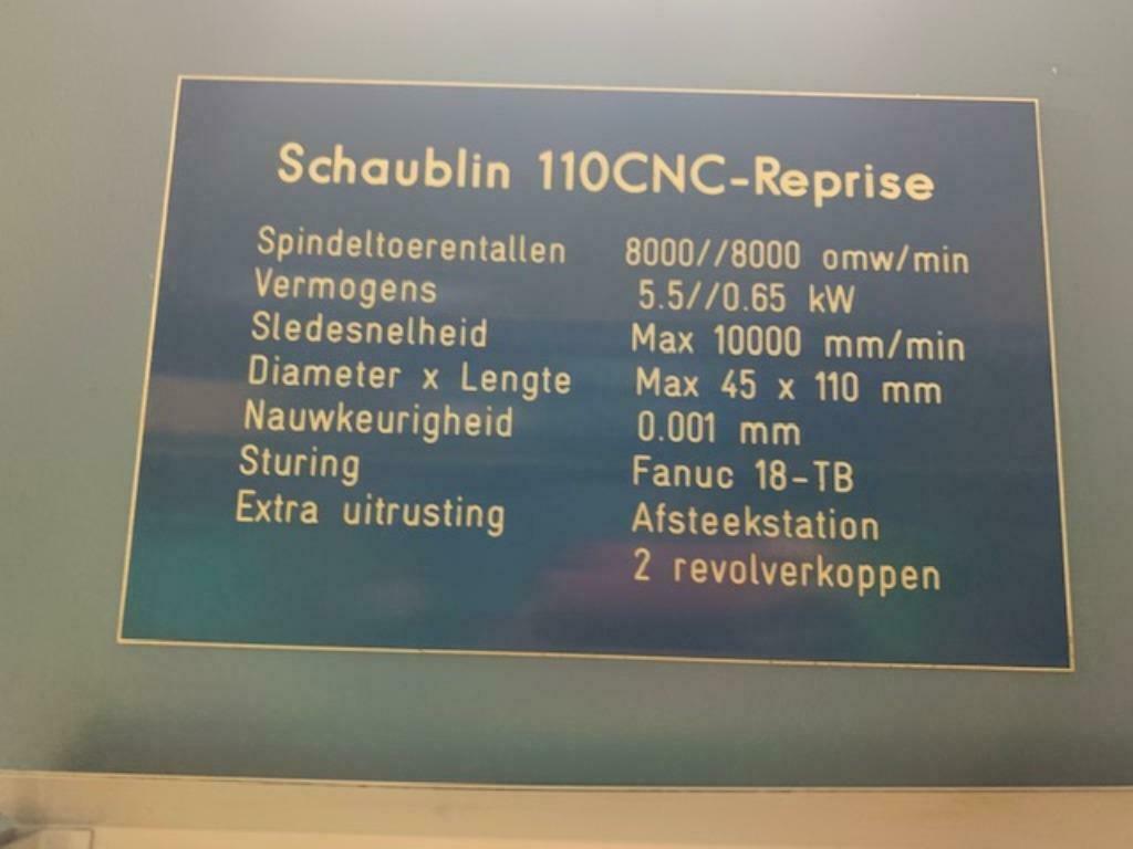 Usado 1999 SCHAUBLIN 110 CNC- REPRISE