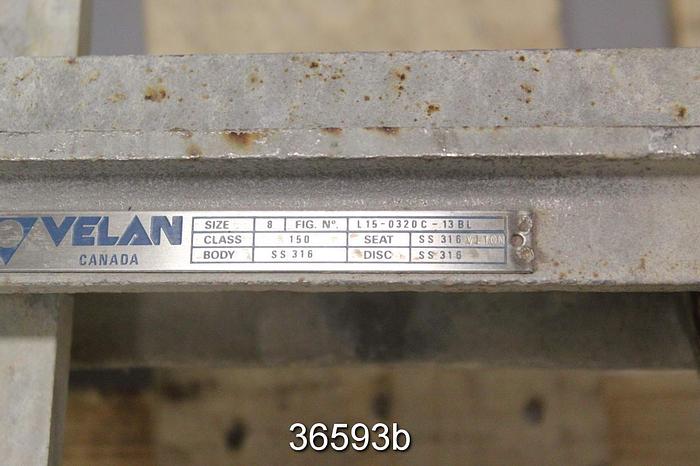Used Velan 8" Hand Operated Knife Gate Valve, L15-0320C-13BL #36593