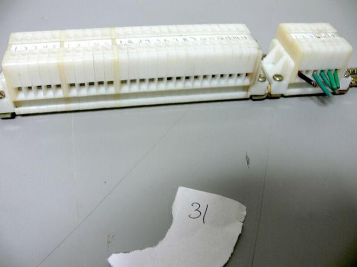 Used Lot of 31 Allen Bradley BUL 1492 Style H Terminal Blocks Mounted on Rail