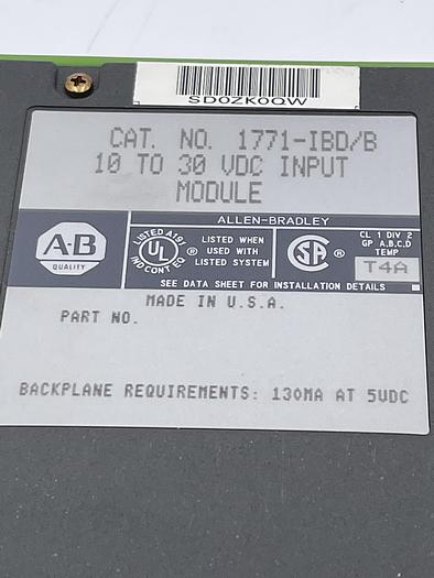 Used Allen-Bradley 1771-IBD/B
