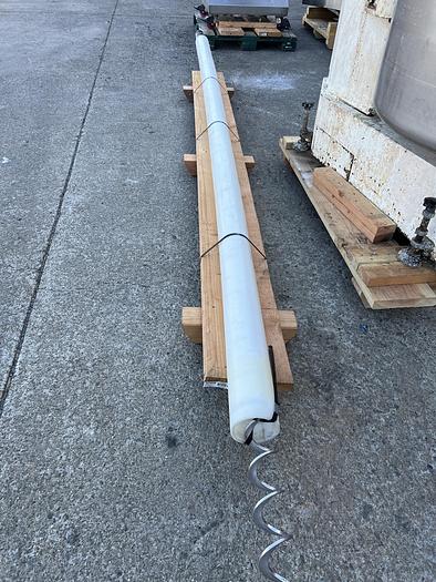 Used Flexicon Inclined Screw Conveyor with Stainless Steel Hopper #S744836