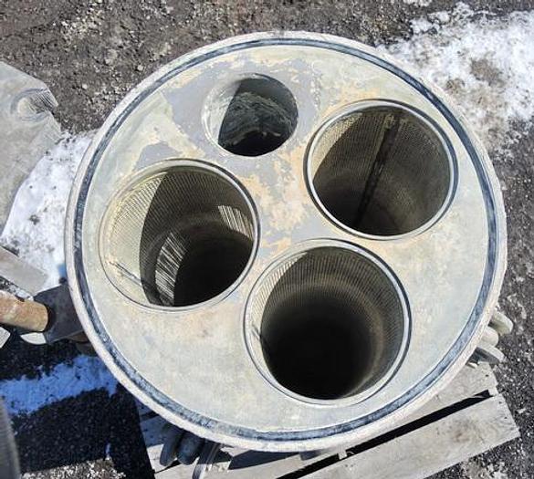 Used USED FILTER, "MULTI" BASKET TYPE, 4" INLET/OUTLET, 304 STAINLESS STEEL