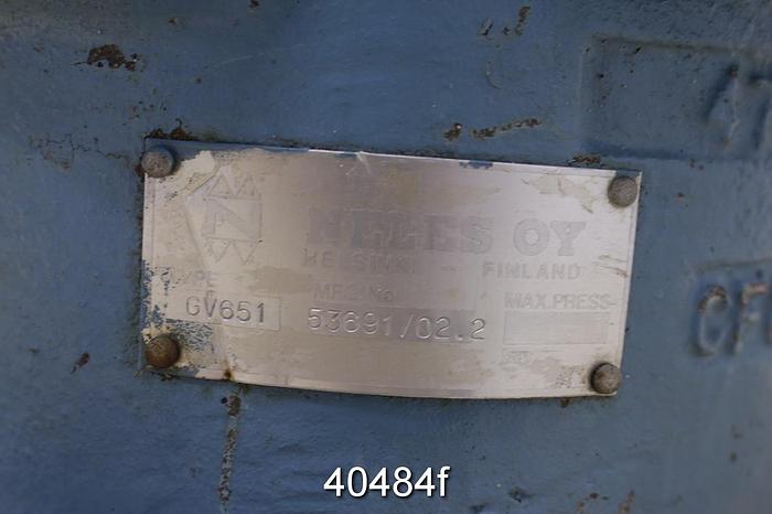 Used Neles GV651 Grinder Control Valve, 2" Port, with Neles GAL12 Gate Actuator #40484