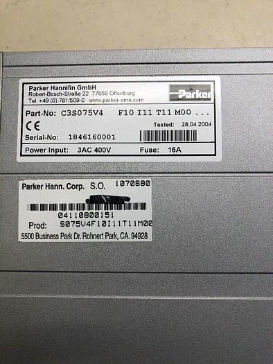 Used PARKER C3S075V4 75v4 F10 I11 T11 M00