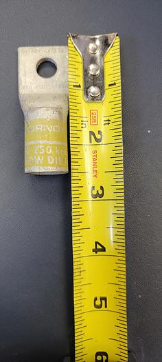 LOT OF 8) BURNDY YA29-L4 N250 YELLOW 1-hole Crimp Compression Lug 250(C)
