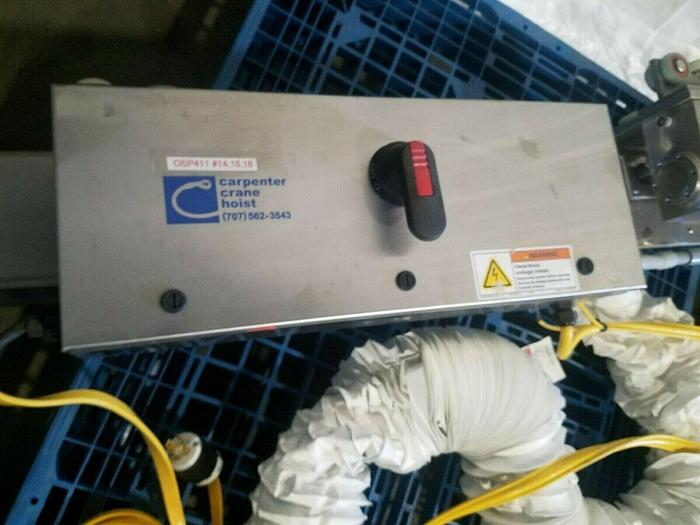 1000 Lb Carpenter Crane Hoist Lift Stainless Steel Food Clean Room Pharmaceutical Watch Video!