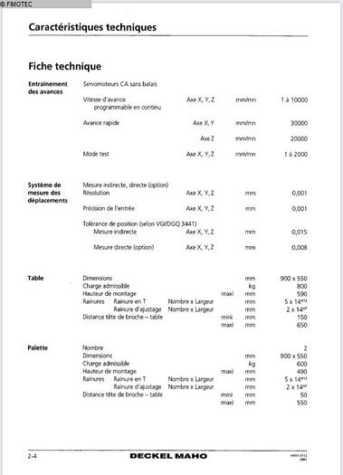 Used 2000 MAHO MH 800 E