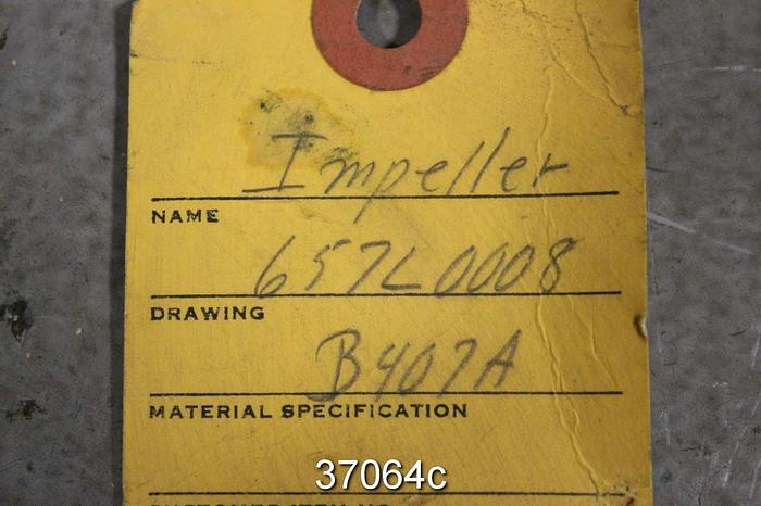 Used Warren 747 A60 Pump Impeller, 657L0008 #37064