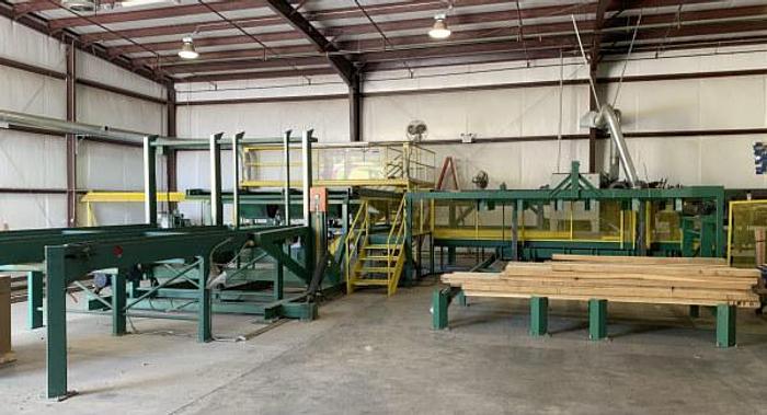 Used BUSS-AUTOMATION - NEWMAN 24 INCH S-282 LUMBER INSPECTION / PLANING LINE WITH STACKER