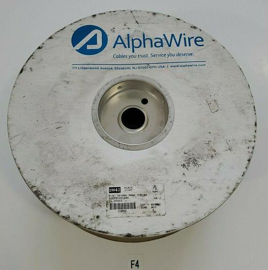 *NEW* Alpha Wire SW42 100ft Black 3/8" Spiral Wrap Tubing Polyethylene UL UZKX2