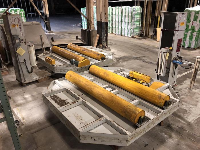 Used KALAMAZOO PACKAGING SYSTEMS 6110HFA-CW COCOON ROLL WRAPPER 65" MAX HEIGHT