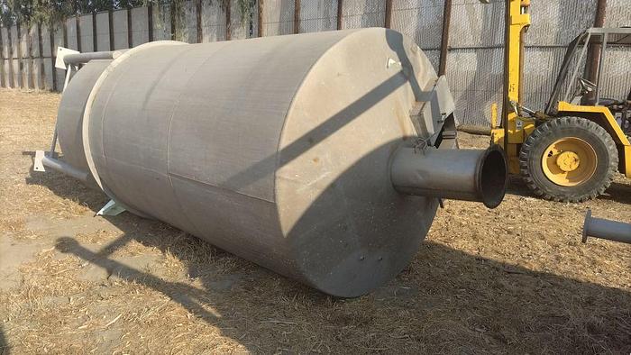 Used Tank, 2,400 Gallon, S/st, Cone Bottom, On Legs #S744780