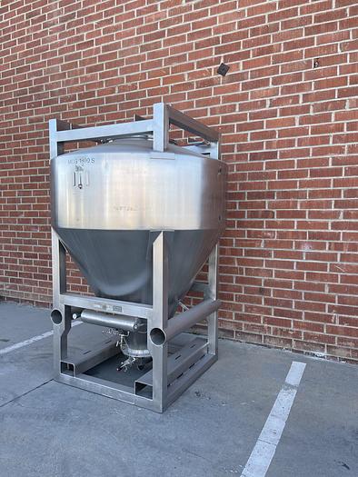 Used LB Bohle 1800 Liter Stainless Steel IBC Blending Tank Max Temp 100 C