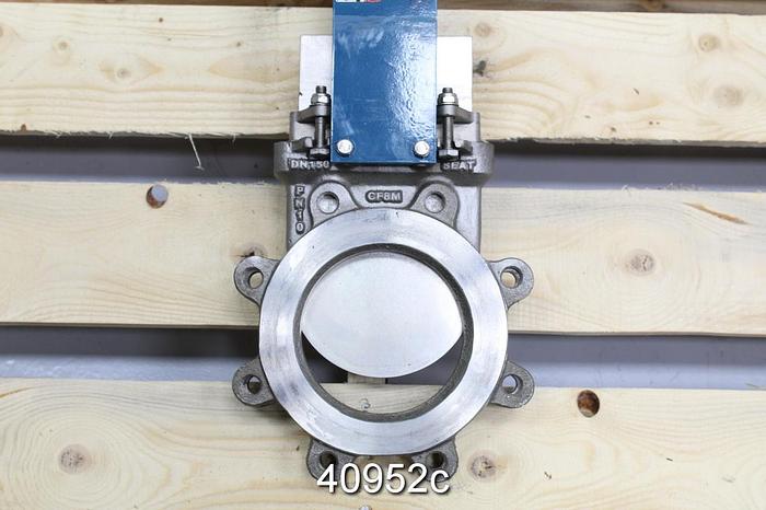 Unused Dezurik 6" Hand Operated Knife Gate Valve #40952