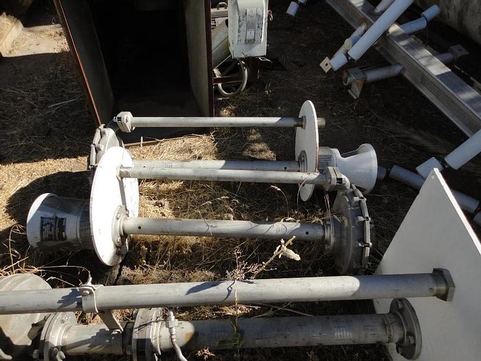 Used Pump, Sump, 7.5 HP, Clow, 316 S/st, 40 GPM, Mdl V-162T (2) #S741520