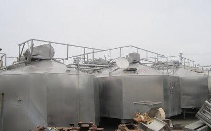 Used Tank, 4,000 Gallon, S/st, Jkt, Agit, Kusel, Cheese Vat, #S738330