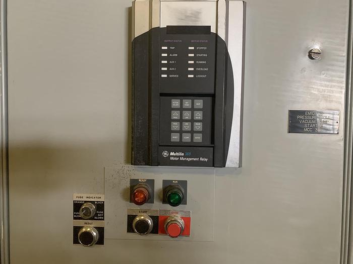 Used GENERAL ELECTRIC LIMITAMP CR194A118A2 300 HP CONTROLLER W/ DRAW-OUT AIR-BREAK CONTACTOR  THREE UNITS