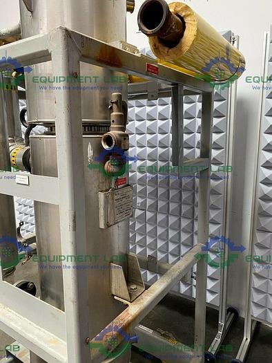 Used Meco  Vertical Shell & Straight Tube Heat Exchanger 125 PSIG w/ SS Frame & Gauges