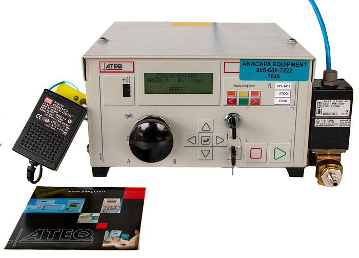 Used ATEQ D520 Flow & Leak Tester With Cables & Power Source (7645) W