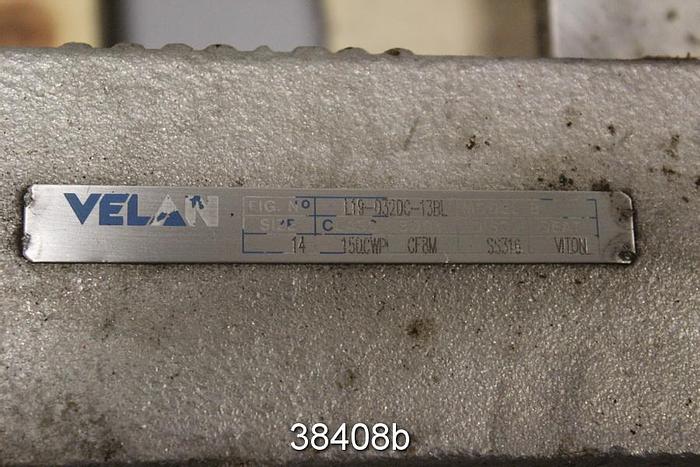 Used Velan 14" Hand Operated Knife Gate Valve, L19-0320C-13BL #38408