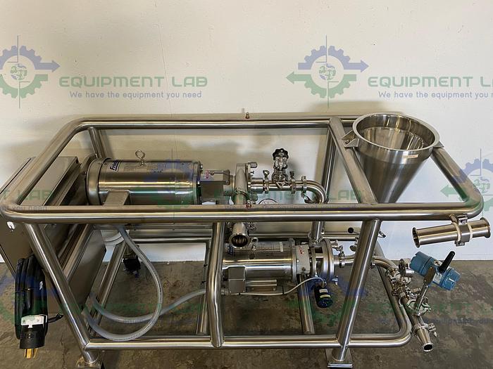 Used Fristam Powder Mixer/Emulsion Skid FS-3522 High Shear Emulsifier & FZX2100 Pump