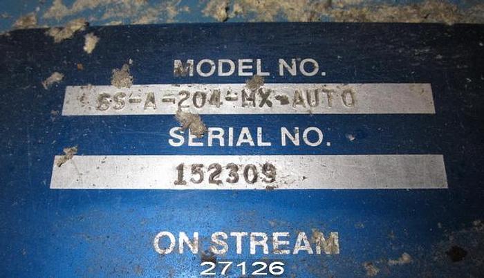 Used Ronningen Petter SS-A-204-MX-AUTO Ronningen-Petter 4 Canister Filter, Wedgewire Elements, Delta Gard Automatic Backwash Controls, 4" Inlet, 4" Outlet #27126