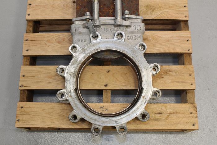 Used True Line 10" Hand Operated Knife Gate Valve #43995