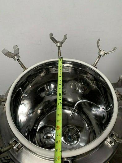 Used Howard 100 Liter Stainless Steel Jacketed Reactor w/ Bottom Magnetic Mixer 40PSI