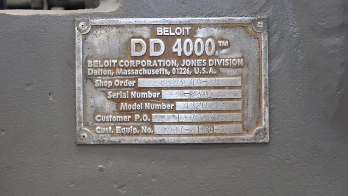 Used Beloit DD4000 Disc Refiner, 20/24", with 24" Rotor #44323