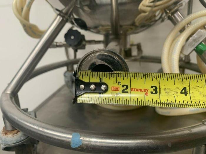 Used Biolafitte 63 Liter Stainless Steel Jacketed Bioreactor Max Work Pressure 2 Bar