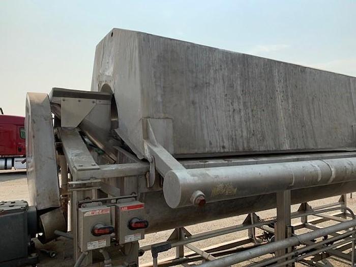 Used Huges 48" Diameter x 16' long Rotary Hot Water Blancher