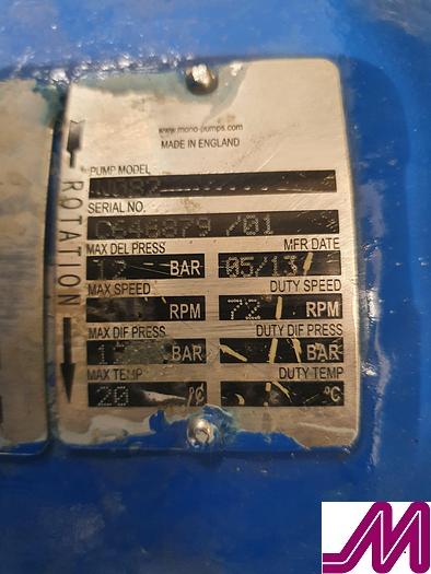 Refurbished 2013 Mono Atex Rated  W082 Progressive Cavity Pump with Screw Auger