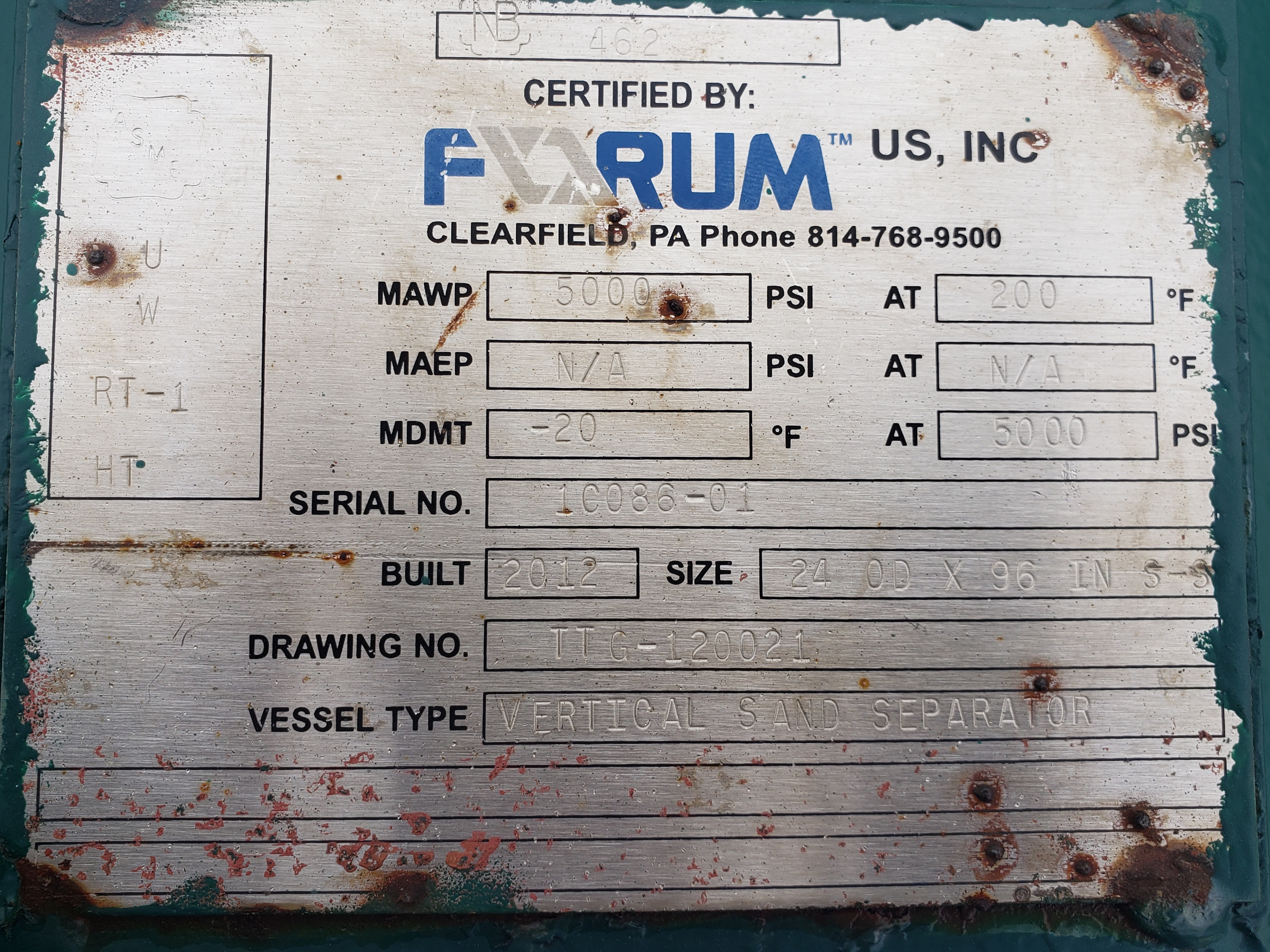 Used Sand Trap, Gravity, 24"x8', 5000#