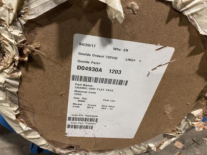 Used GOULDS PUMP 3196 MTX 4X6-13 UNUSED UNIT MFG. 2017